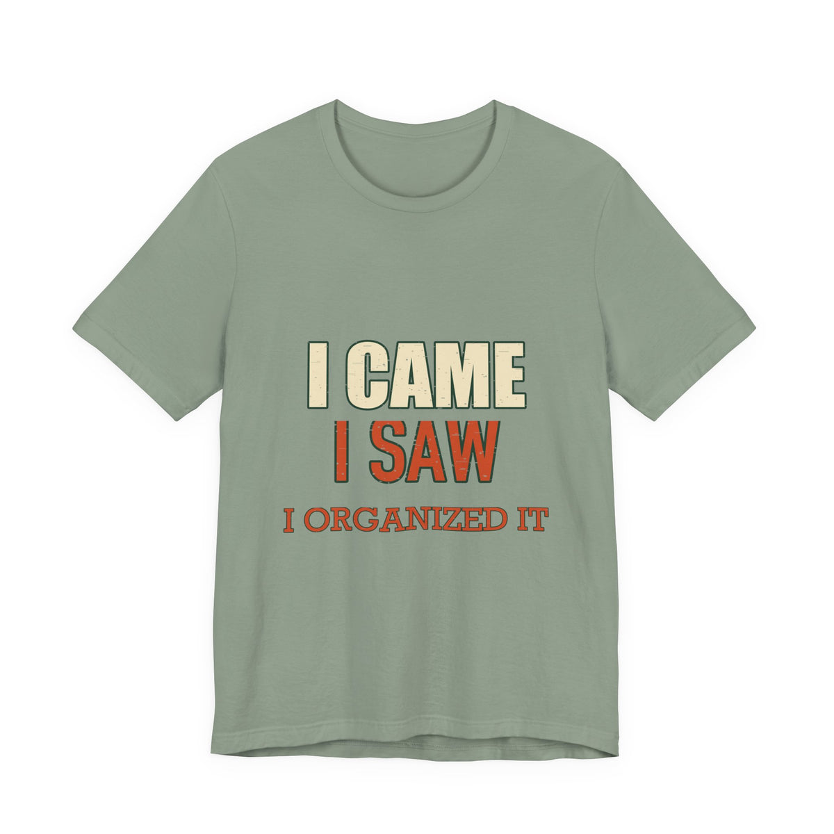 I Came I Saw I Organized It T-Shirt — Funny Vintage Organization Humor Tee