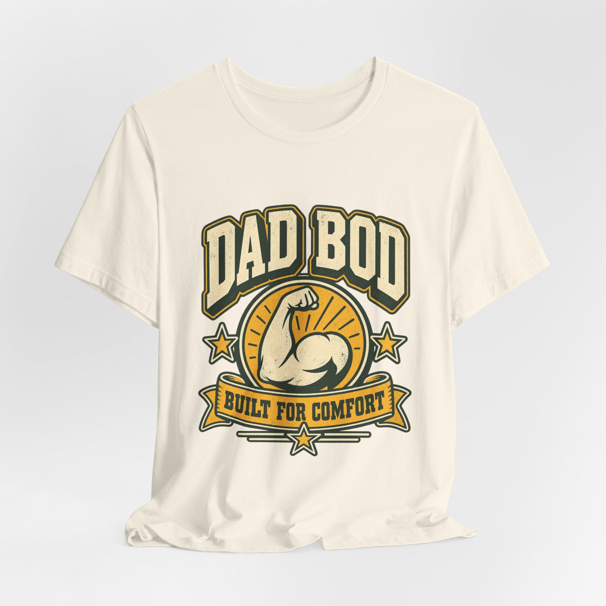Dad Bod Built for Comfort T-Shirt — Vintage Funny Dad Body Tee