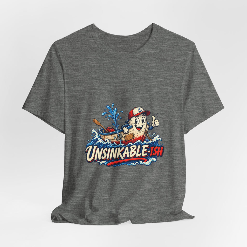Unsinkable-ish Boat T-Shirt, Funny Nautical Vintage Cartoon Tee