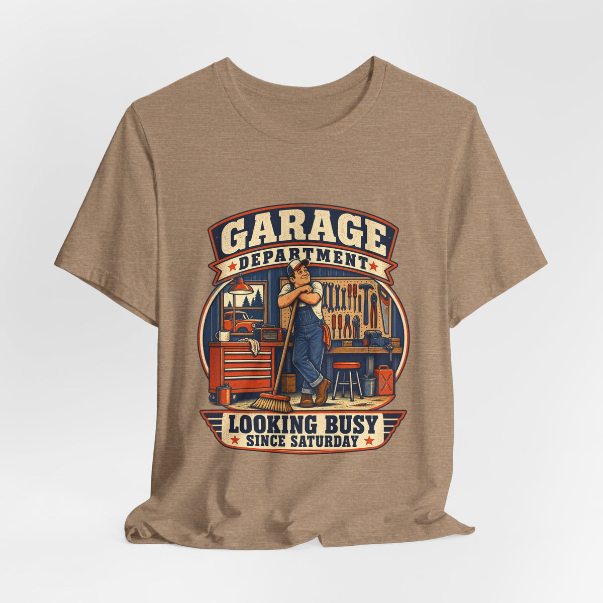 Garage Department Looking Busy Since Saturday Vintage Mechanic T-Shirt
