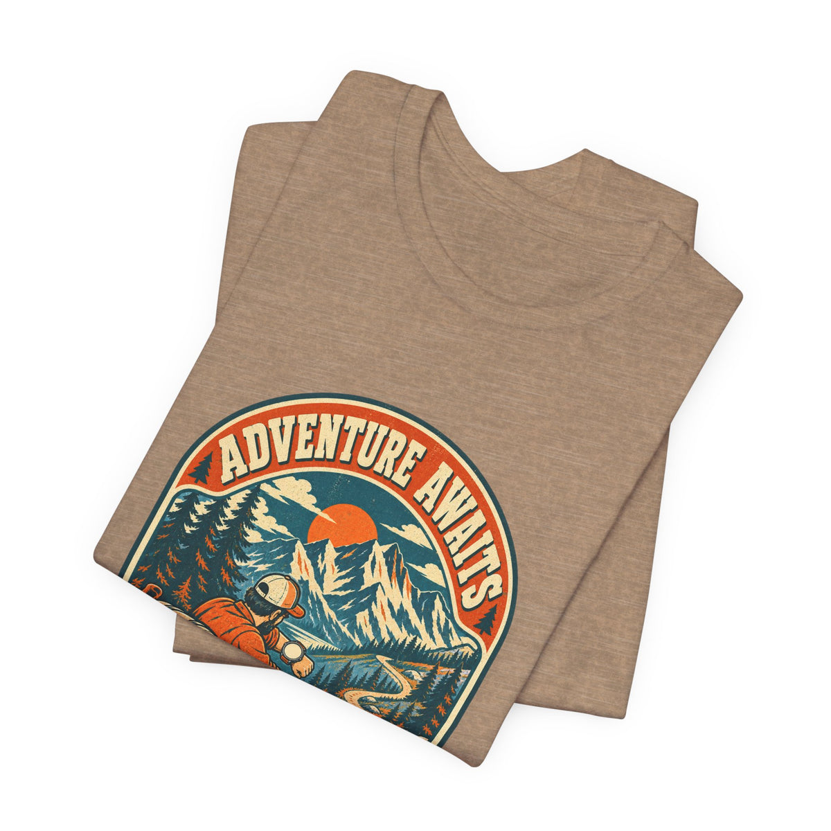 Adventure Awaits Hiking T-Shirt – Vintage Mountain Trail Hiker Tee
