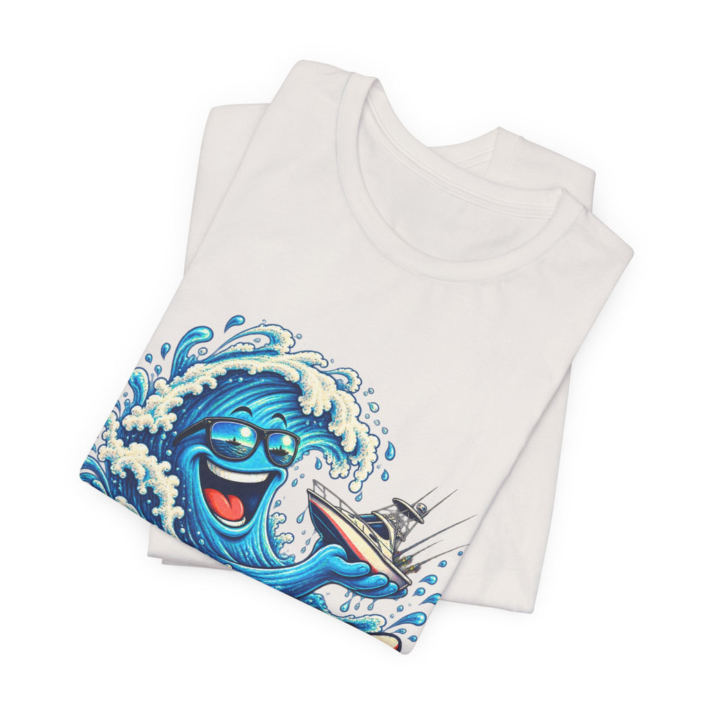 Aquaholic T-Shirt, Vintage Ocean Wave Humor Tee for Boating and Fishing Fans