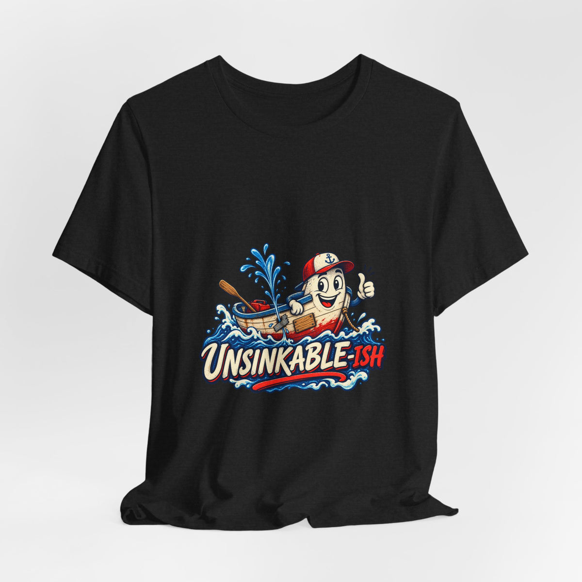 Unsinkable-ish Boat T-Shirt, Funny Nautical Vintage Cartoon Tee