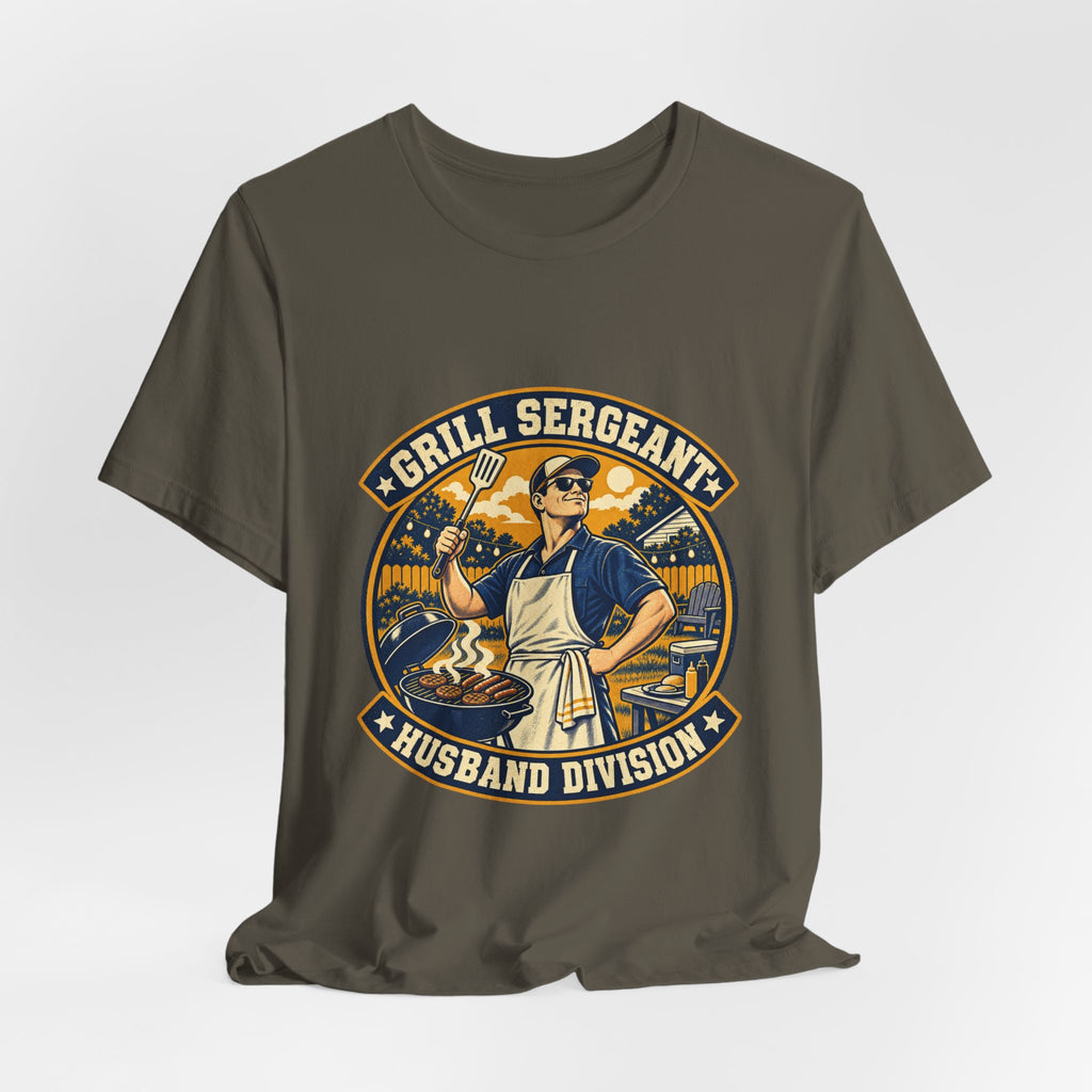 Grill Sergeant Husband Division Vintage BBQ T-Shirt