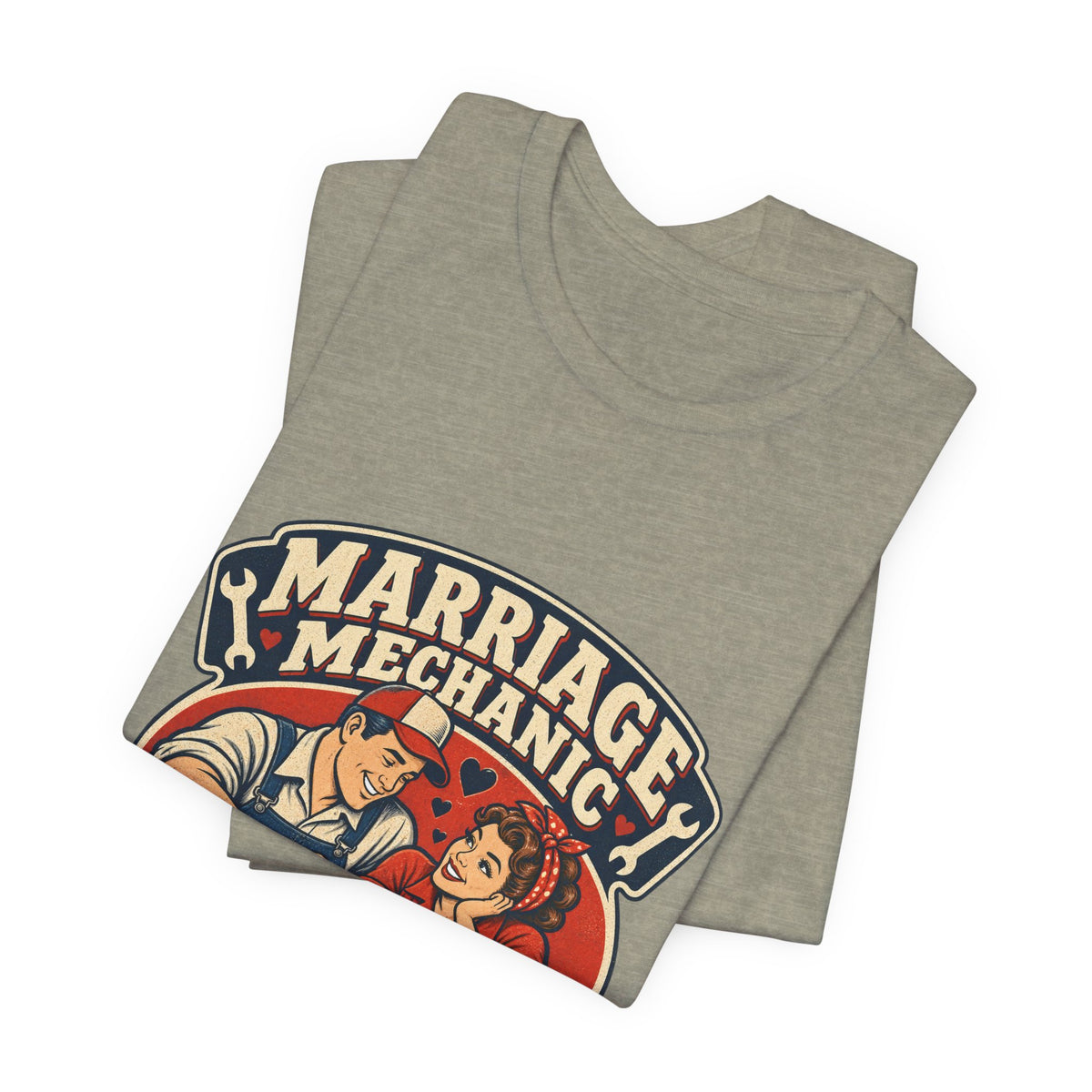 Marriage Mechanic Adjusting Expectations T-Shirt — Retro Couple Humor Tee