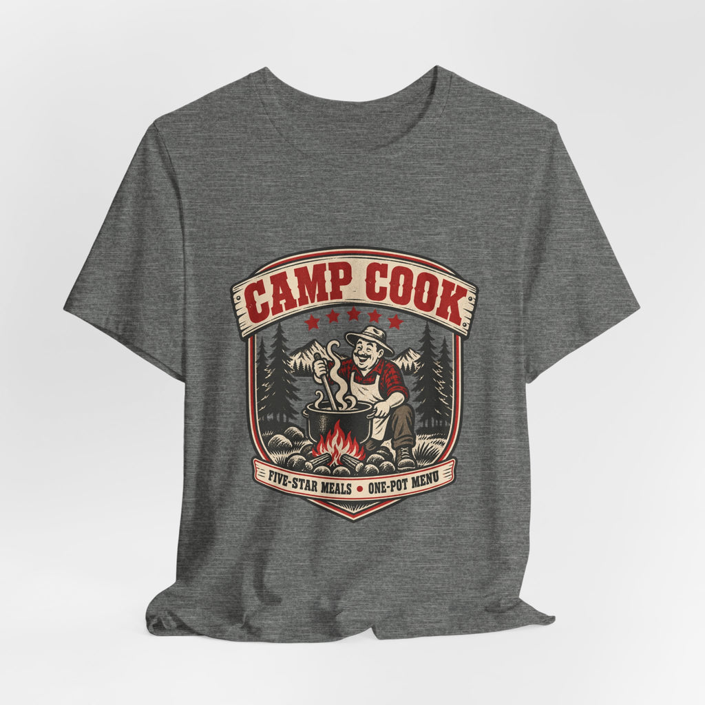 Camp Cook T-Shirt — Five-Star Meals One-Pot Menu Vintage Camping Tee