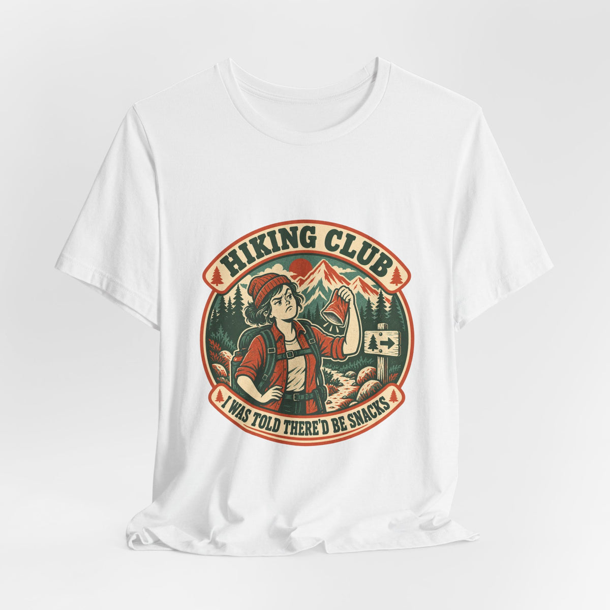 Hiking Club Snacks T-Shirt — Vintage Mountain Hiker Tee