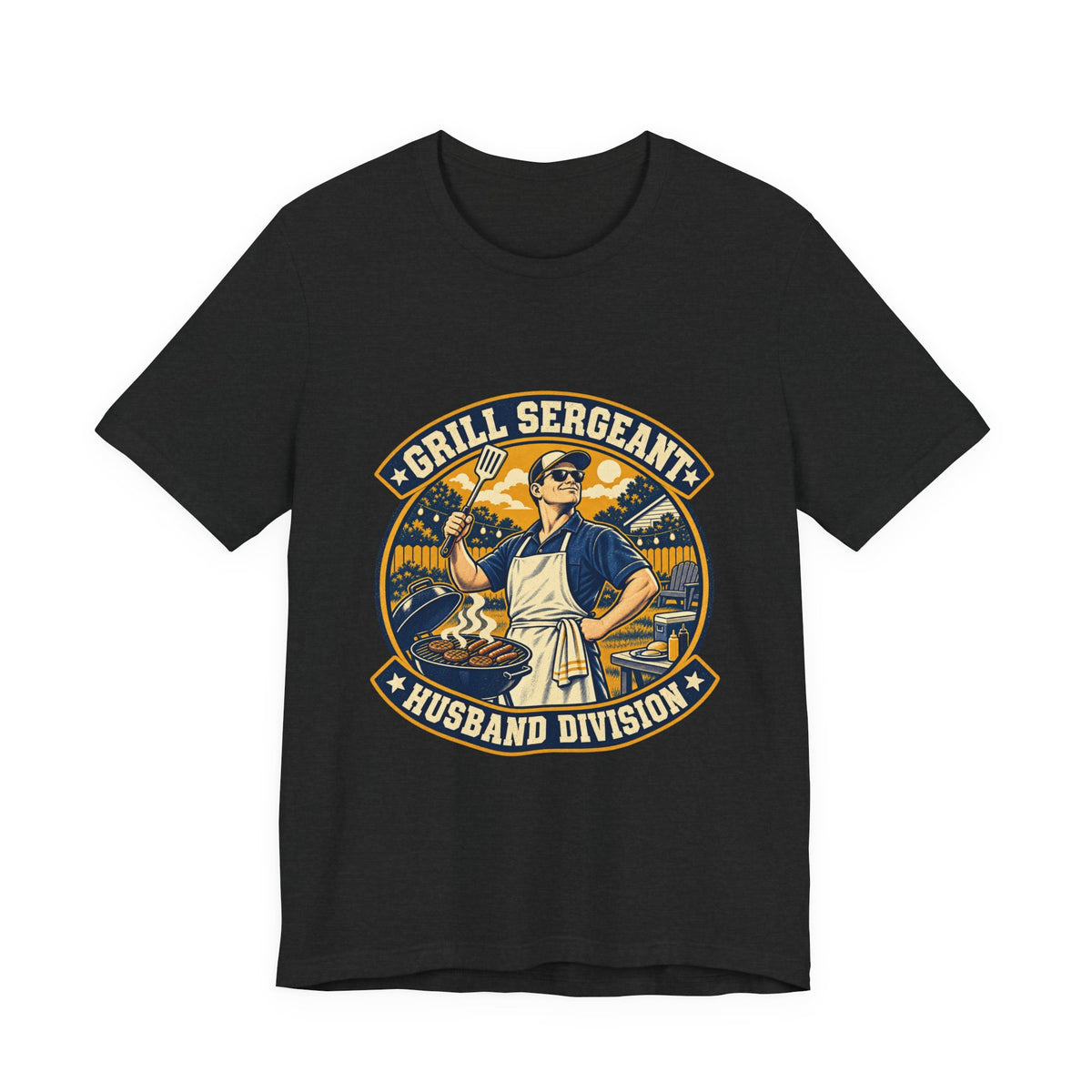 Grill Sergeant Husband Division Vintage BBQ T-Shirt
