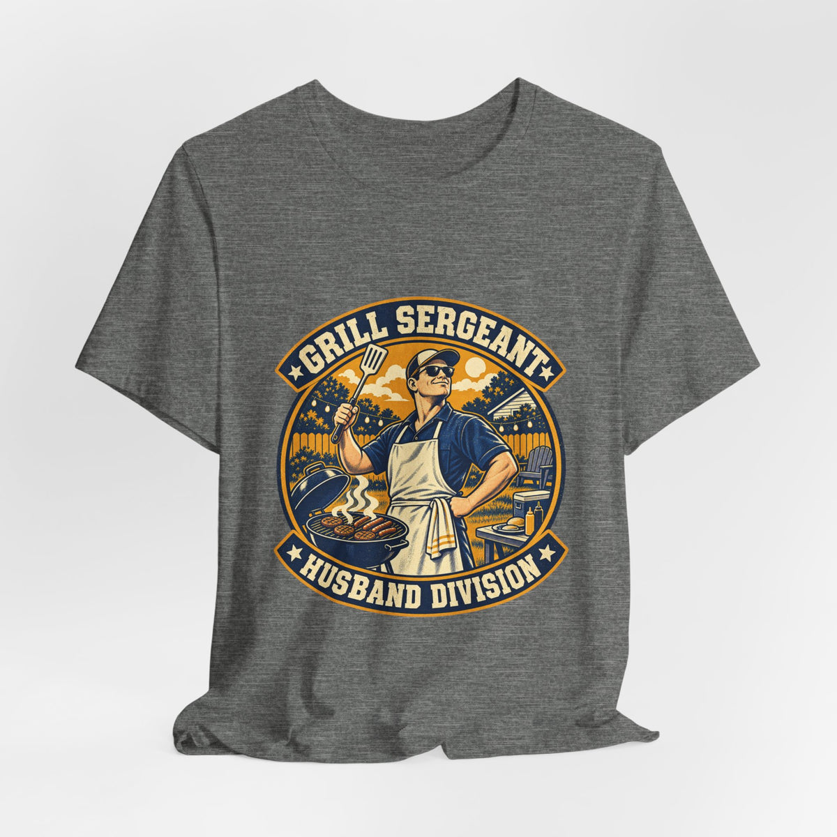 Grill Sergeant Husband Division Vintage BBQ T-Shirt