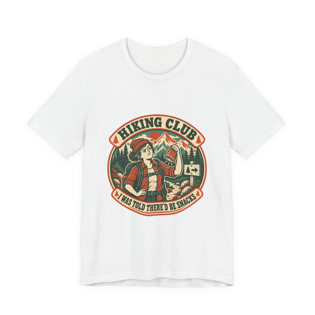 Hiking Club Snacks T-Shirt — Vintage Mountain Hiker Tee