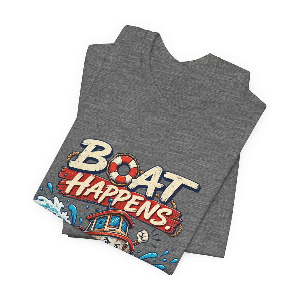 Boat Happens Stay Afloat T-Shirt — Funny Vintage Nautical Boat Humor Tee
