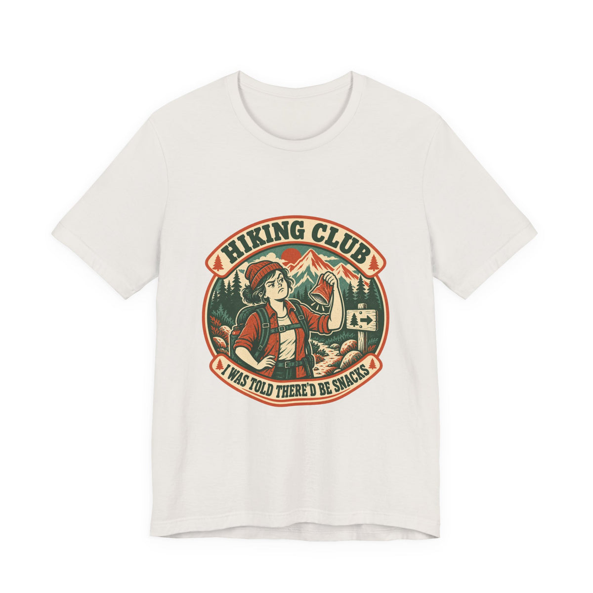 Hiking Club Snacks T-Shirt — Vintage Mountain Hiker Tee