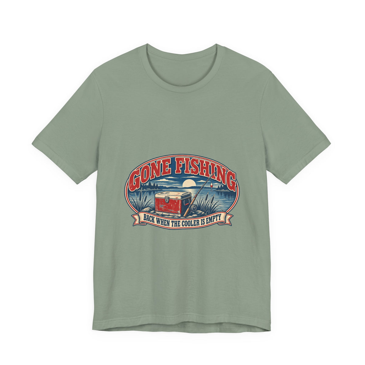 Gone Fishing T-Shirt — Back When the Cooler Is Empty Vintage Fishing Tee
