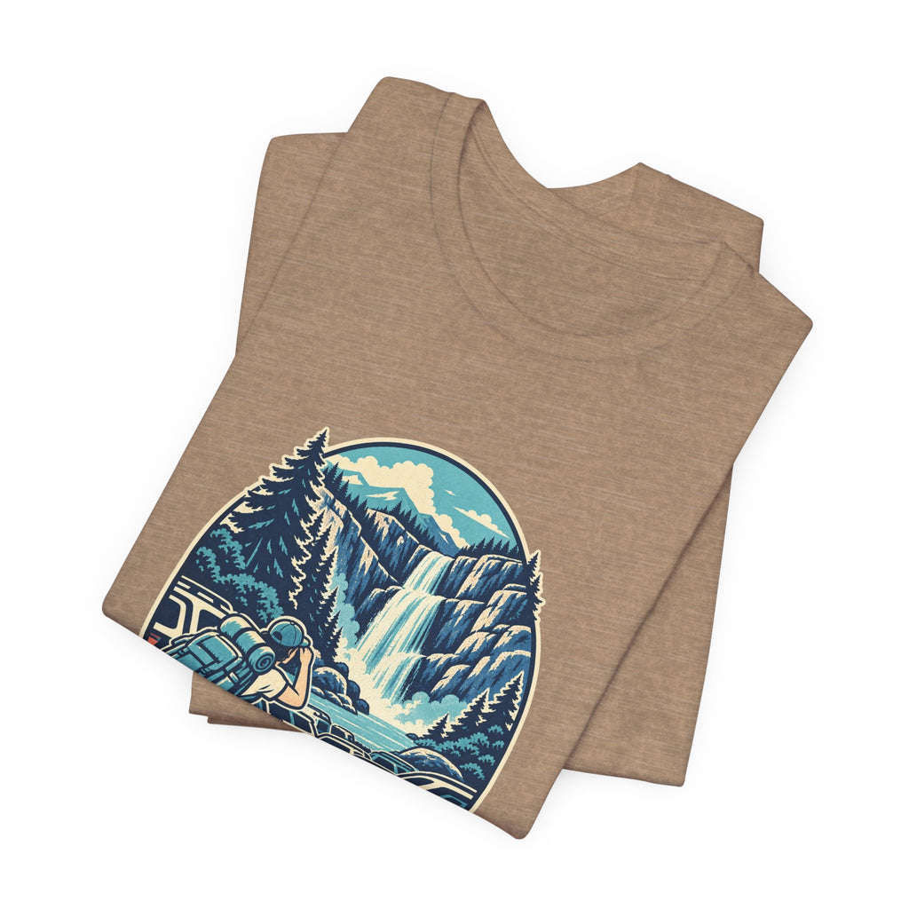 Waterfall Chaser T-Shirt — Mostly Chasing Parking Funny Road Trip Hiking Tee