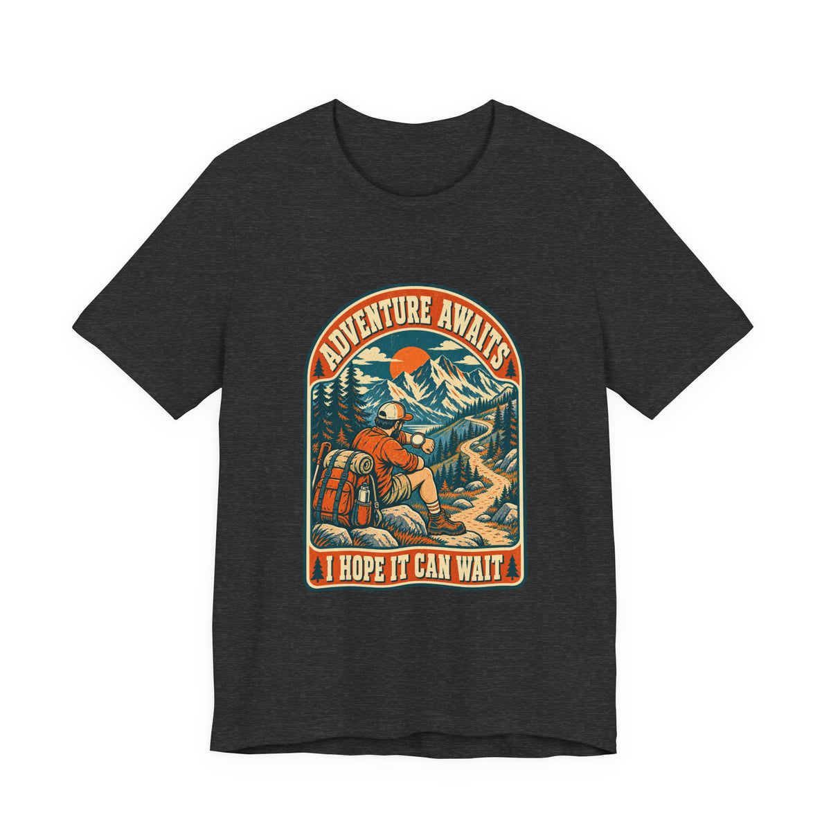 Adventure Awaits Hiking T-Shirt – Vintage Mountain Trail Hiker Tee