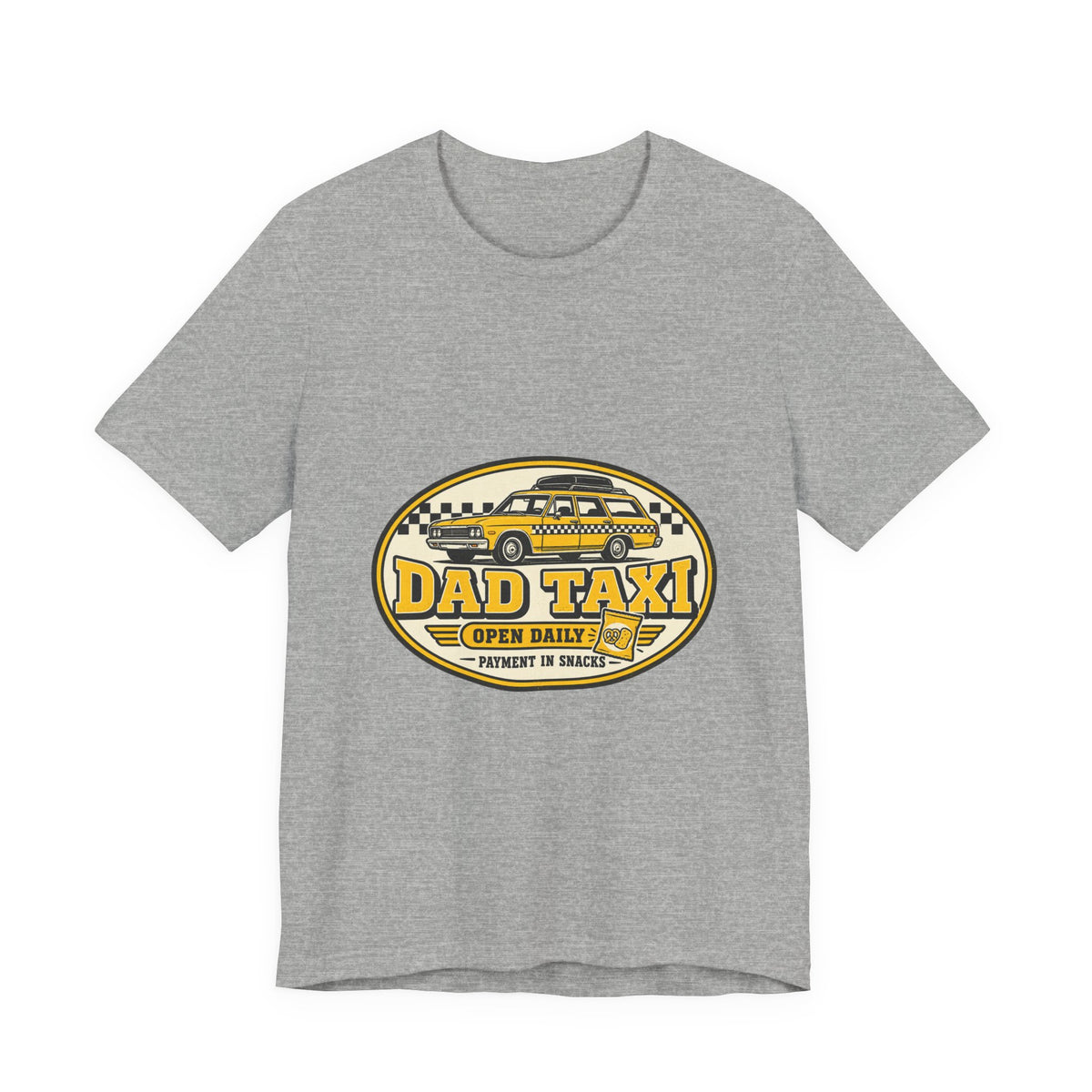 Dad Taxi T-Shirt — Open Daily, Payment in Snacks | Vintage Car Dad Tee