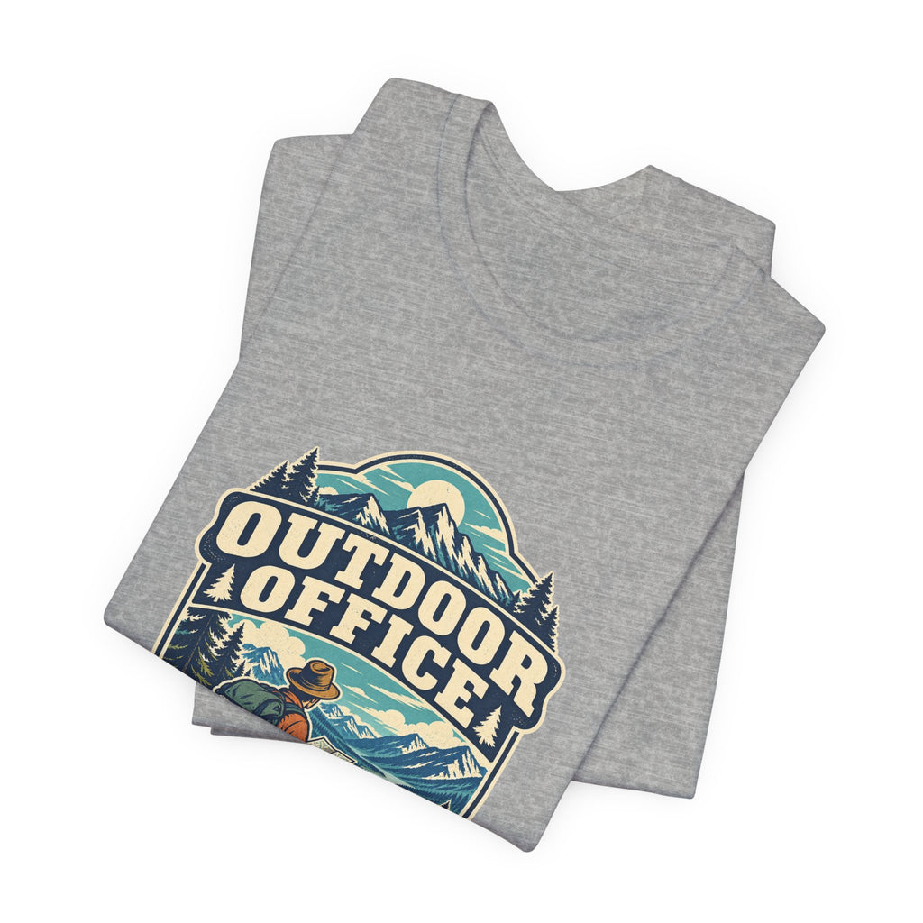 Outdoor Office T-Shirt — Open Air Closed Email Vintage Hiking and Mountain Adventure Tee