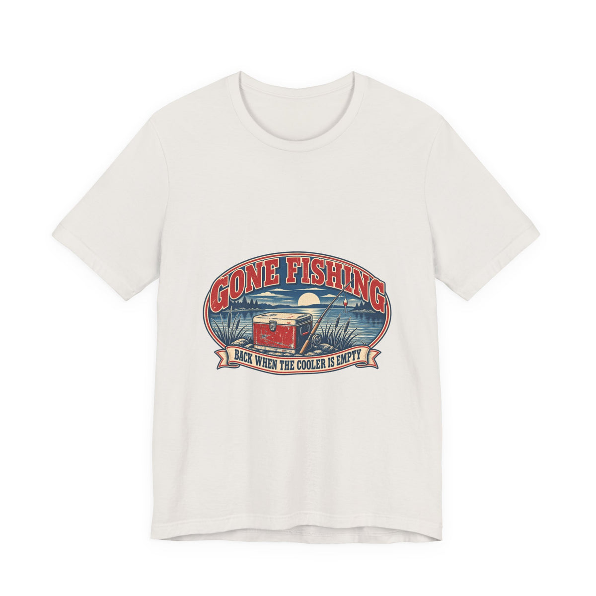 Gone Fishing T-Shirt — Back When the Cooler Is Empty Vintage Fishing Tee