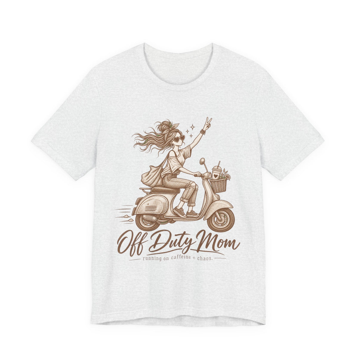 Off Duty Mom Scooter Graphic Tee — Relaxed 'Off Duty Mom' Mother's Day T‑Shirt