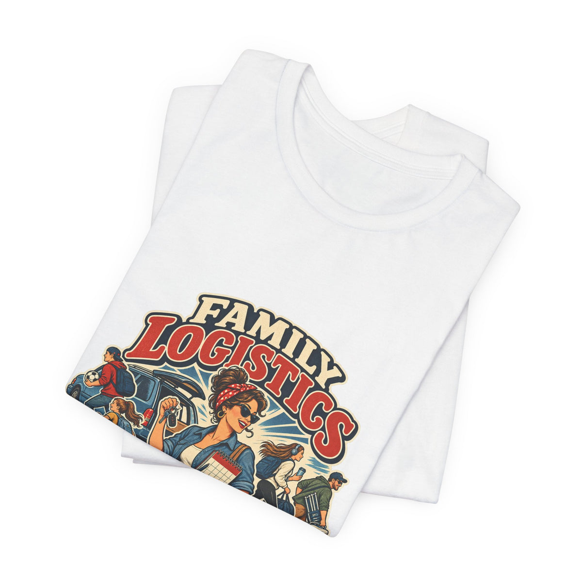 Family Logistics Expert Level T-Shirt — Vintage Mom Life and Family Organizer Tee