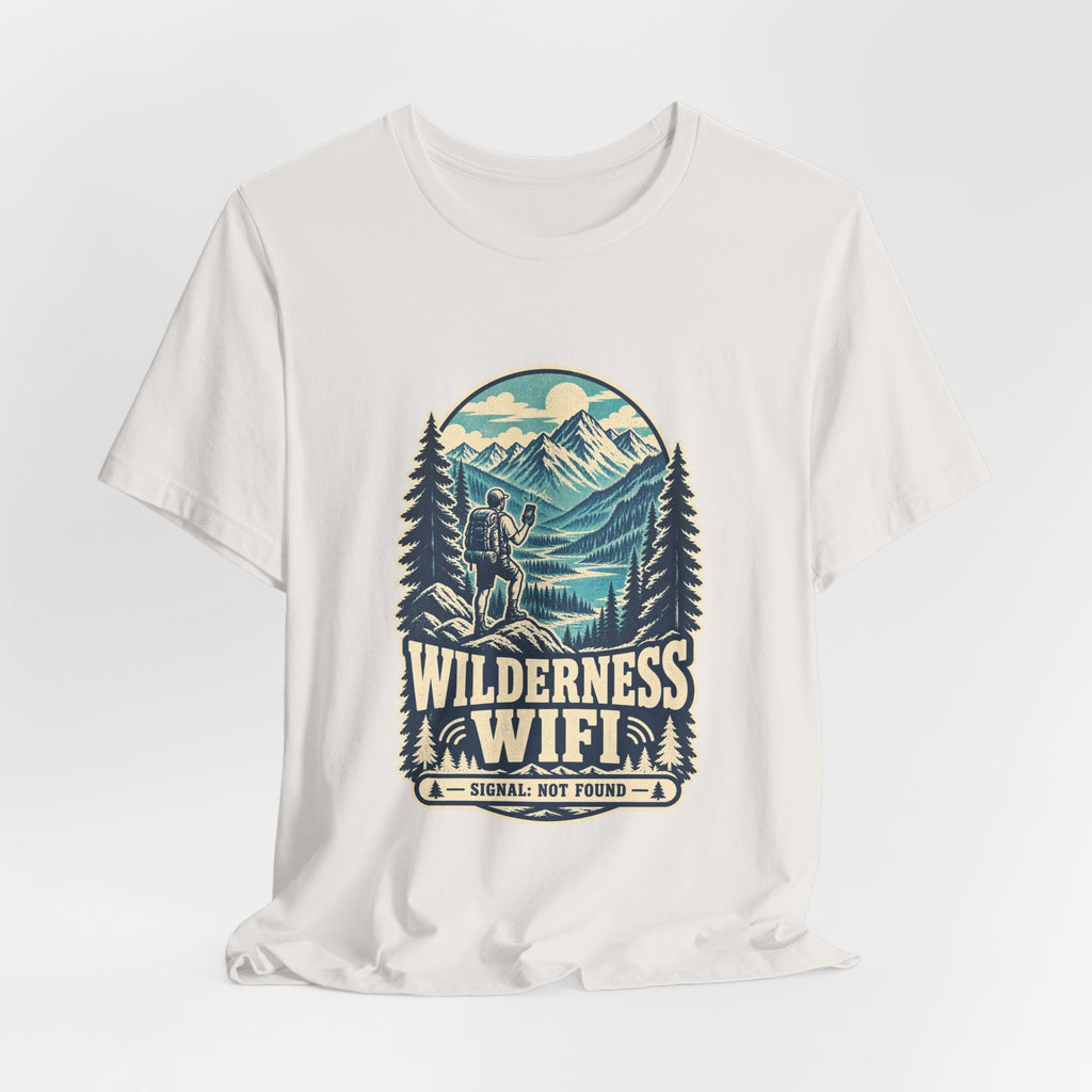 Wilderness WiFi T-Shirt — Signal Not Found Vintage Mountain Hiking Tee