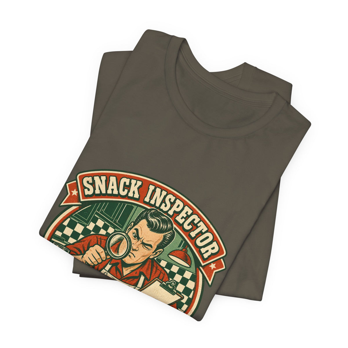 Snack Inspector Husband Approved T-Shirt – Vintage Food Detective Humor Tee