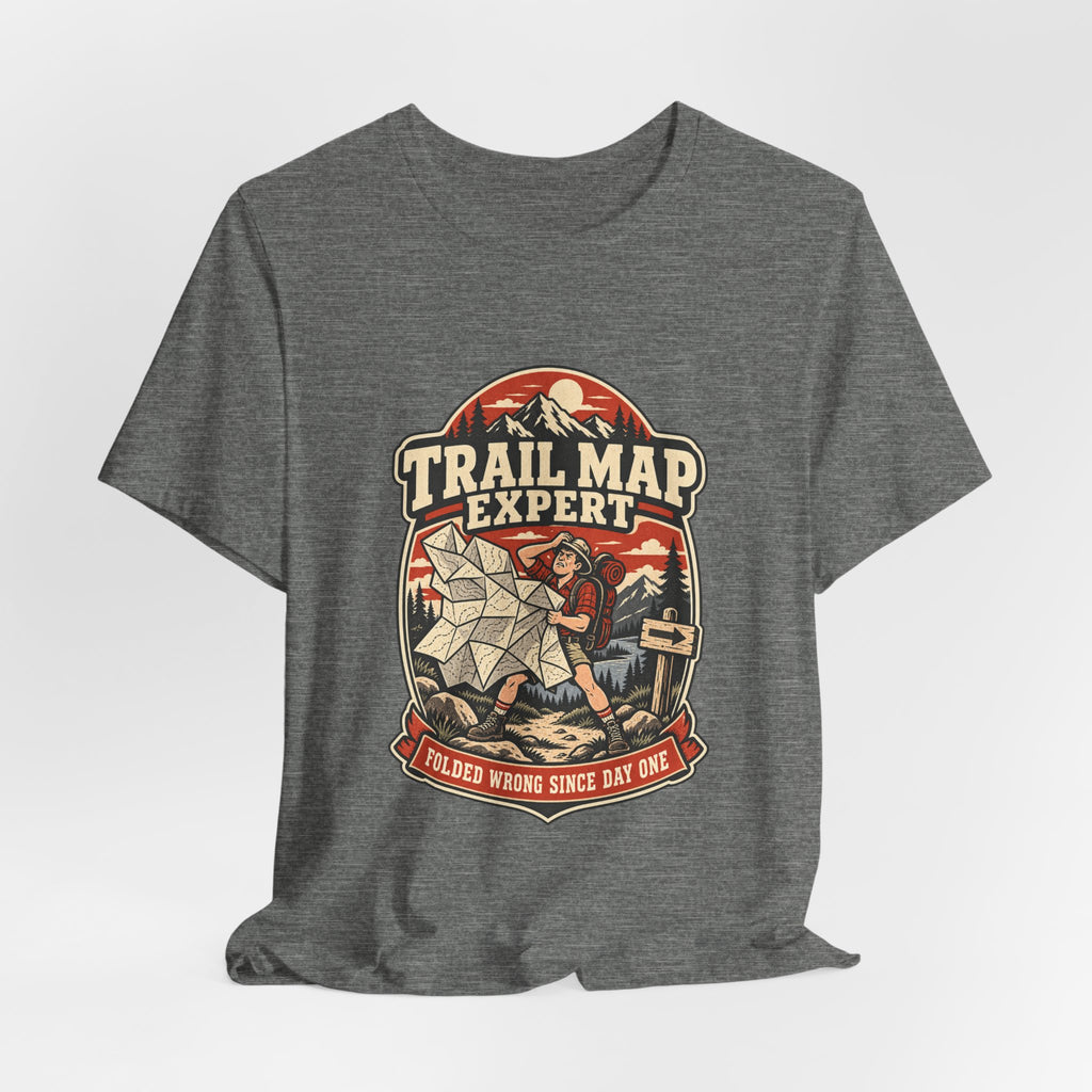 Trail Map Expert T-Shirt — Folded Wrong Since Day One Vintage Hiking Tee
