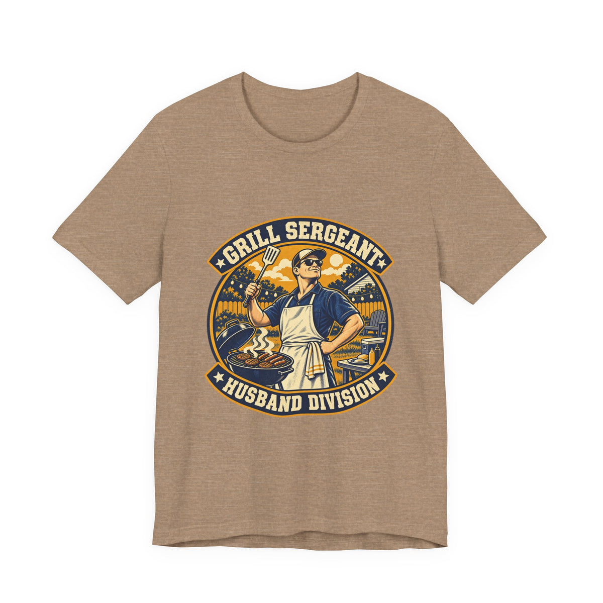 Grill Sergeant Husband Division Vintage BBQ T-Shirt
