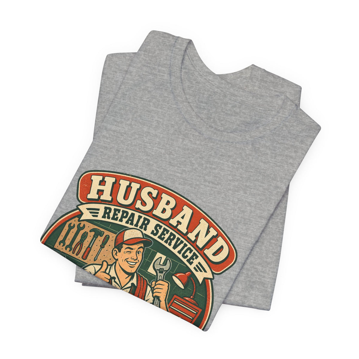 Husband Repair Service Vintage Mechanic T-Shirt — Estimates Are Confident Funny Husband Humor Tee