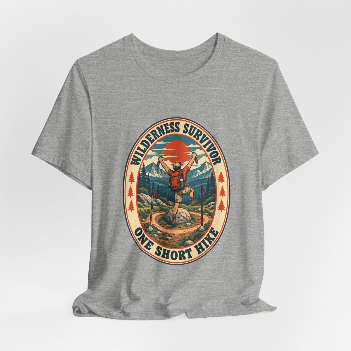 Wilderness Survivor T-Shirt — One Short Hike Vintage Mountain Hiking Tee