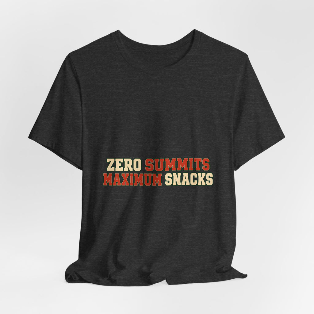 Zero Summits Maximum Snacks T-Shirt – Funny Vintage Hiking Adventure Tee