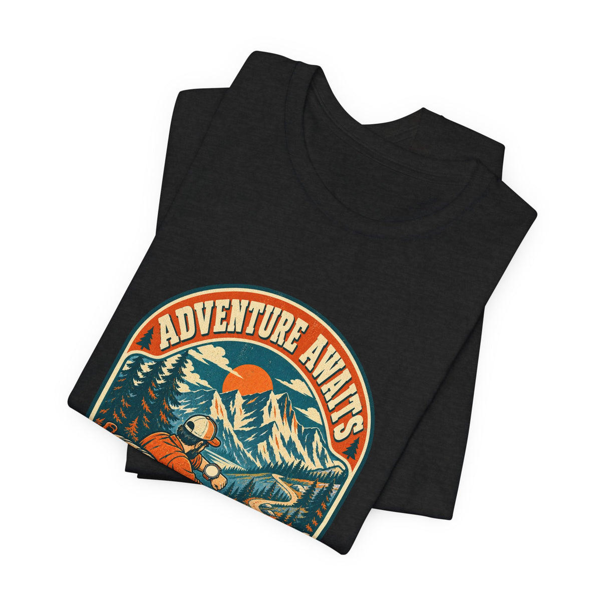Adventure Awaits Hiking T-Shirt – Vintage Mountain Trail Hiker Tee
