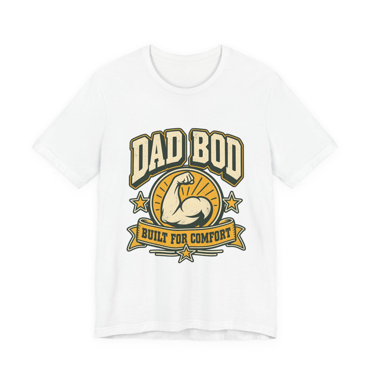 Dad Bod Built for Comfort T-Shirt — Vintage Funny Dad Body Tee