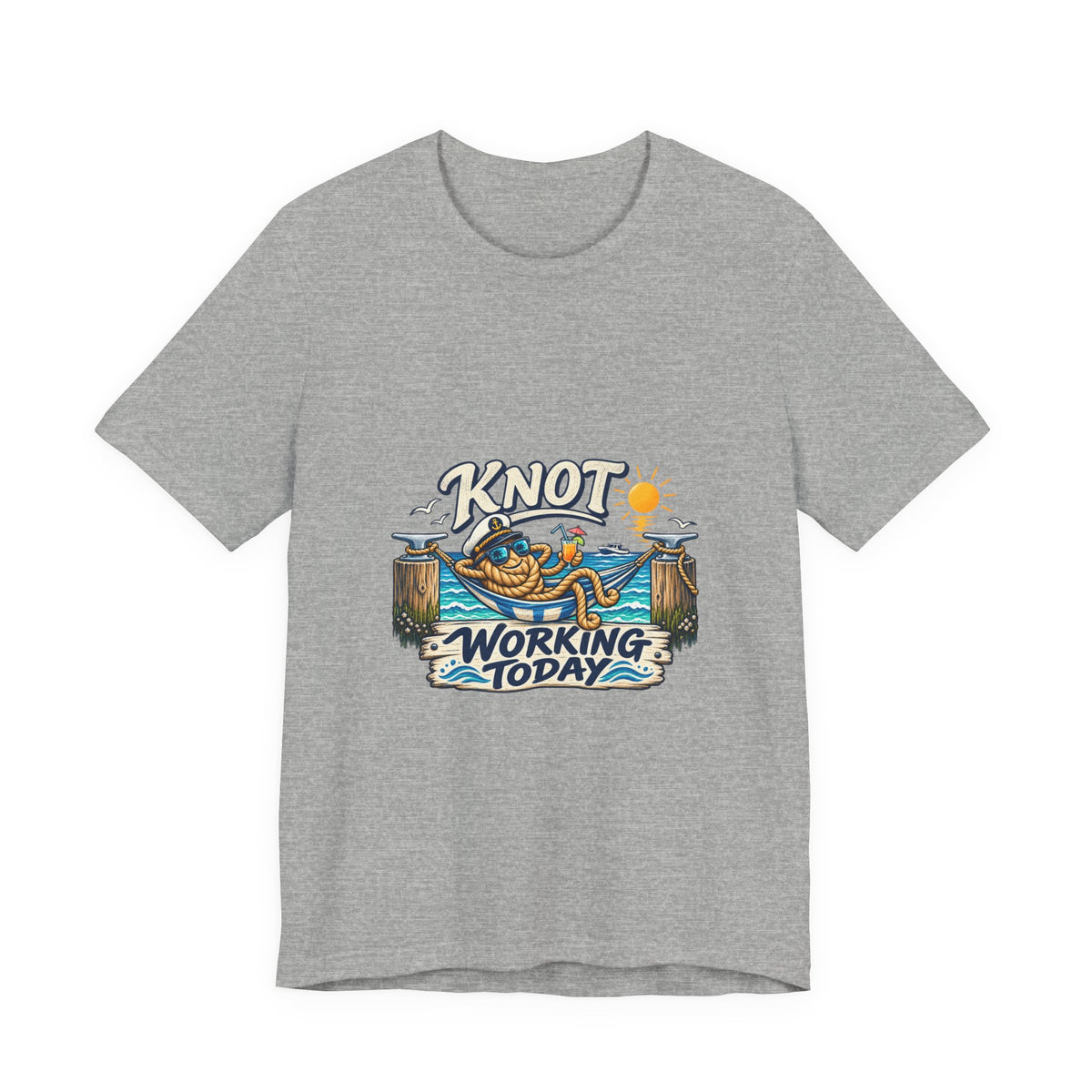 Knot Working Today Nautical T-Shirt — Funny Relaxed Sailor Beach Design