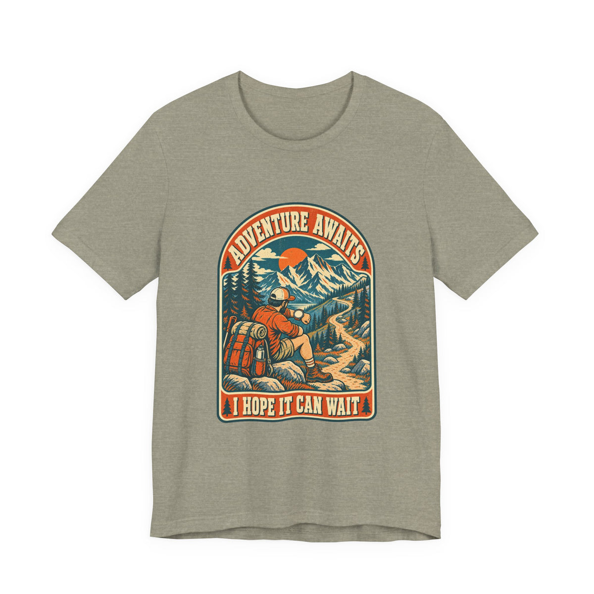 Adventure Awaits Hiking T-Shirt – Vintage Mountain Trail Hiker Tee