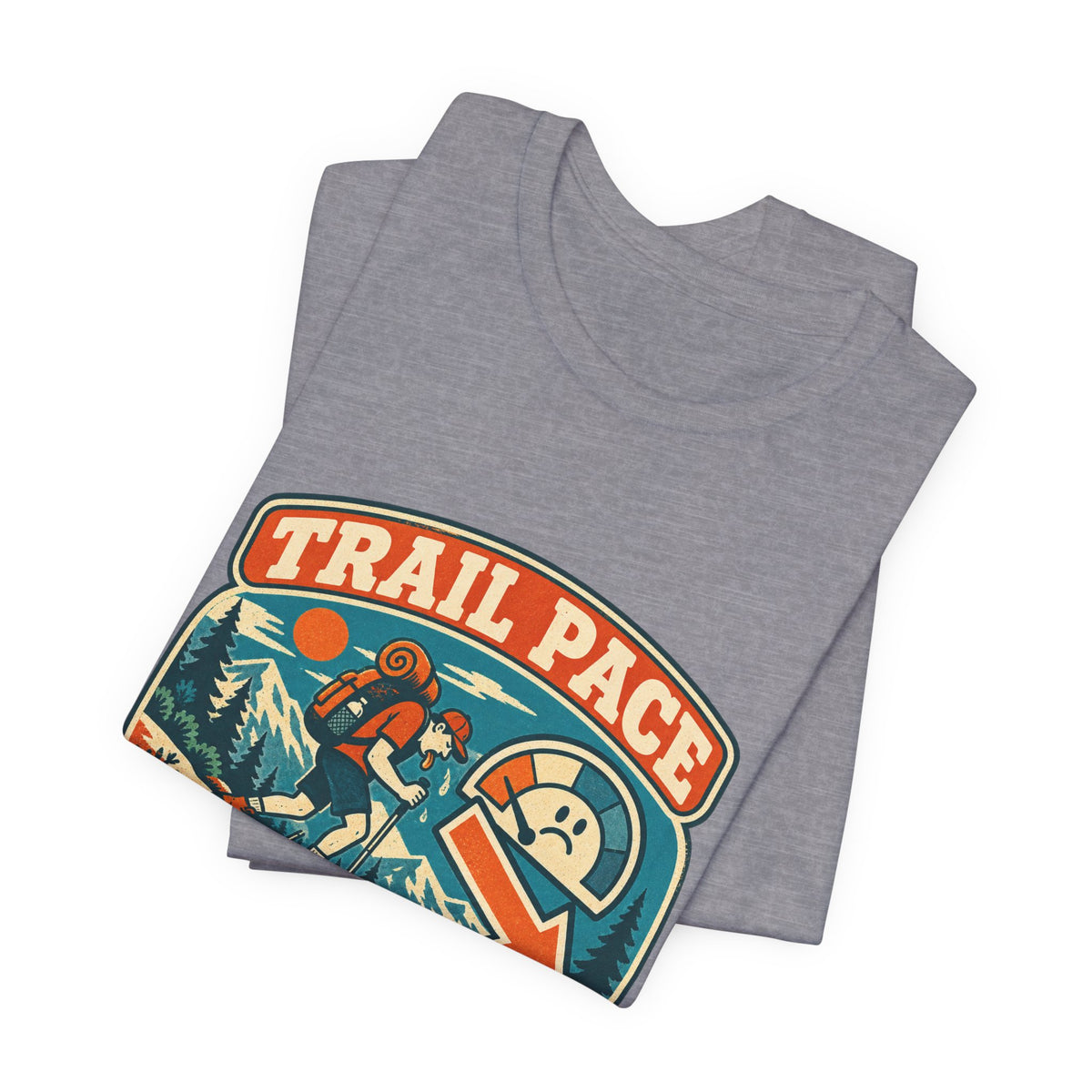 Trail Pace Emotionally Downhill T-Shirt — Funny Vintage Hiking Tee