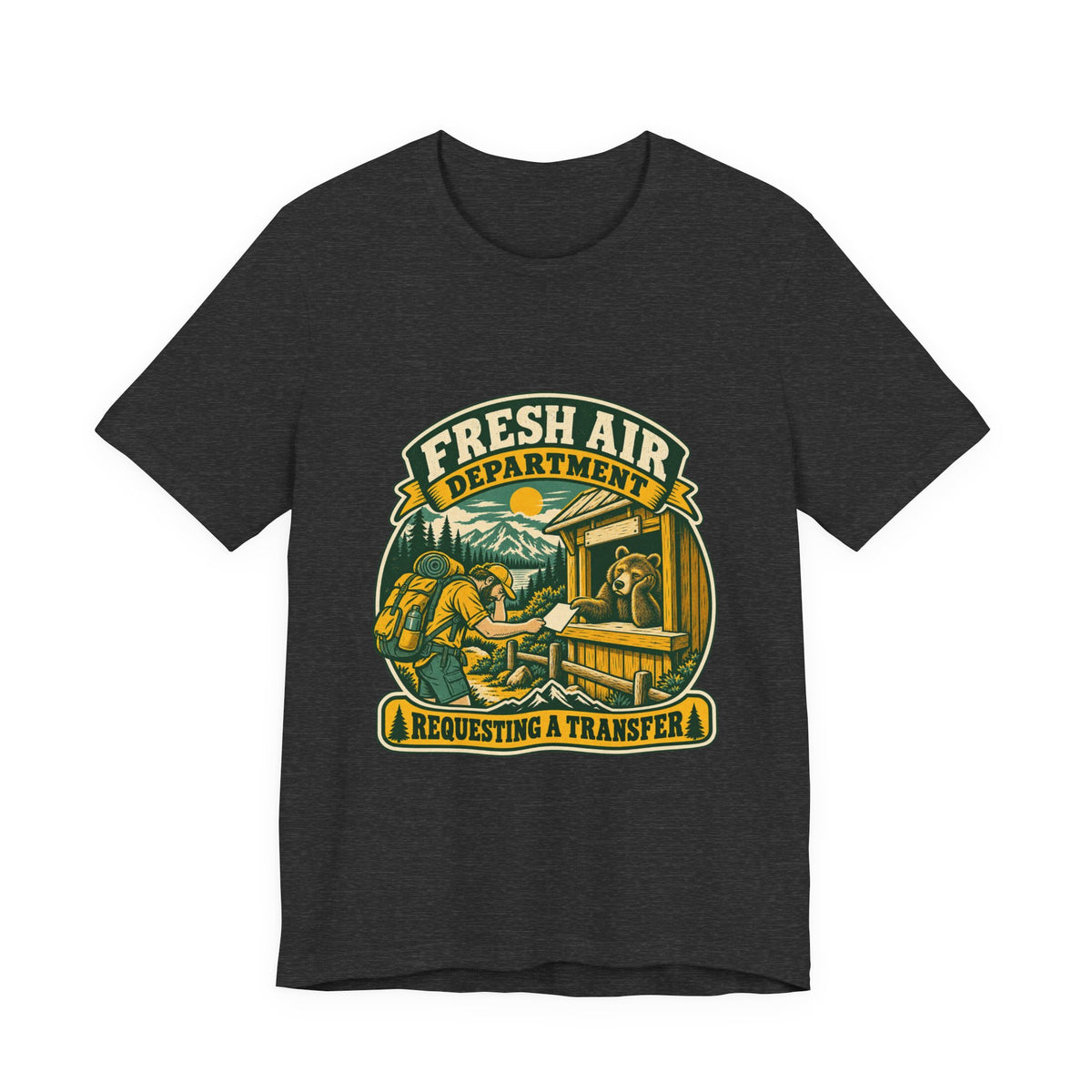 Fresh Air Department T-Shirt — Requesting a Transfer Vintage Bear Ranger Tee