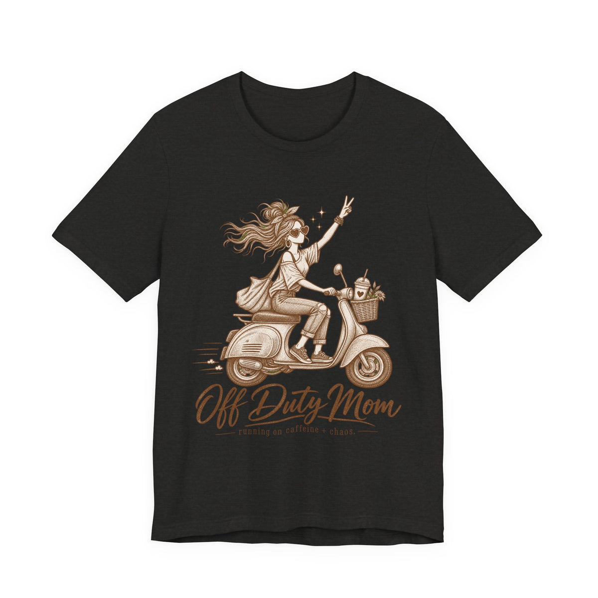 Off Duty Mom Scooter Graphic Tee — Relaxed 'Off Duty Mom' Mother's Day T‑Shirt