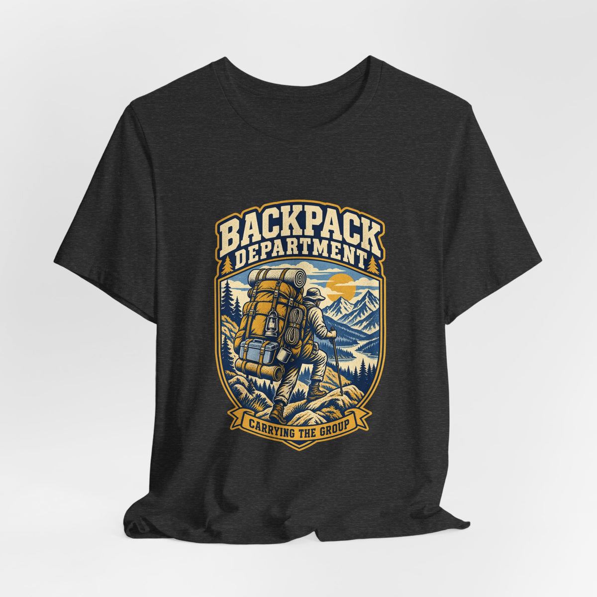 Backpack Department T-Shirt — Carrying the Group Vintage Hiking Tee