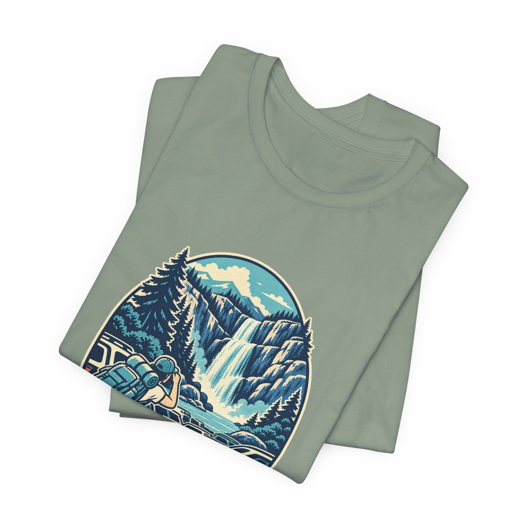 Waterfall Chaser T-Shirt — Mostly Chasing Parking Funny Road Trip Hiking Tee