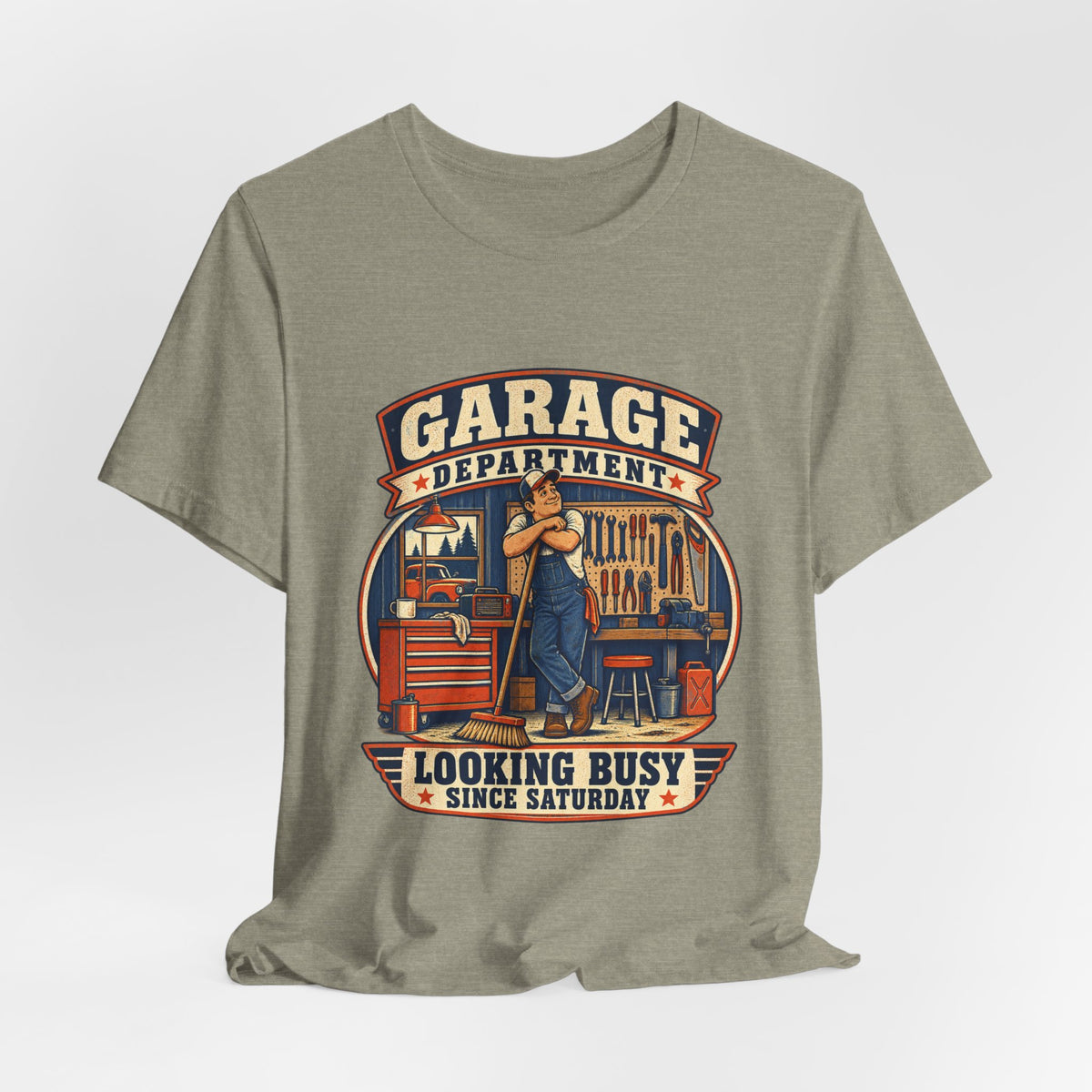 Garage Department Looking Busy Since Saturday Vintage Mechanic T-Shirt