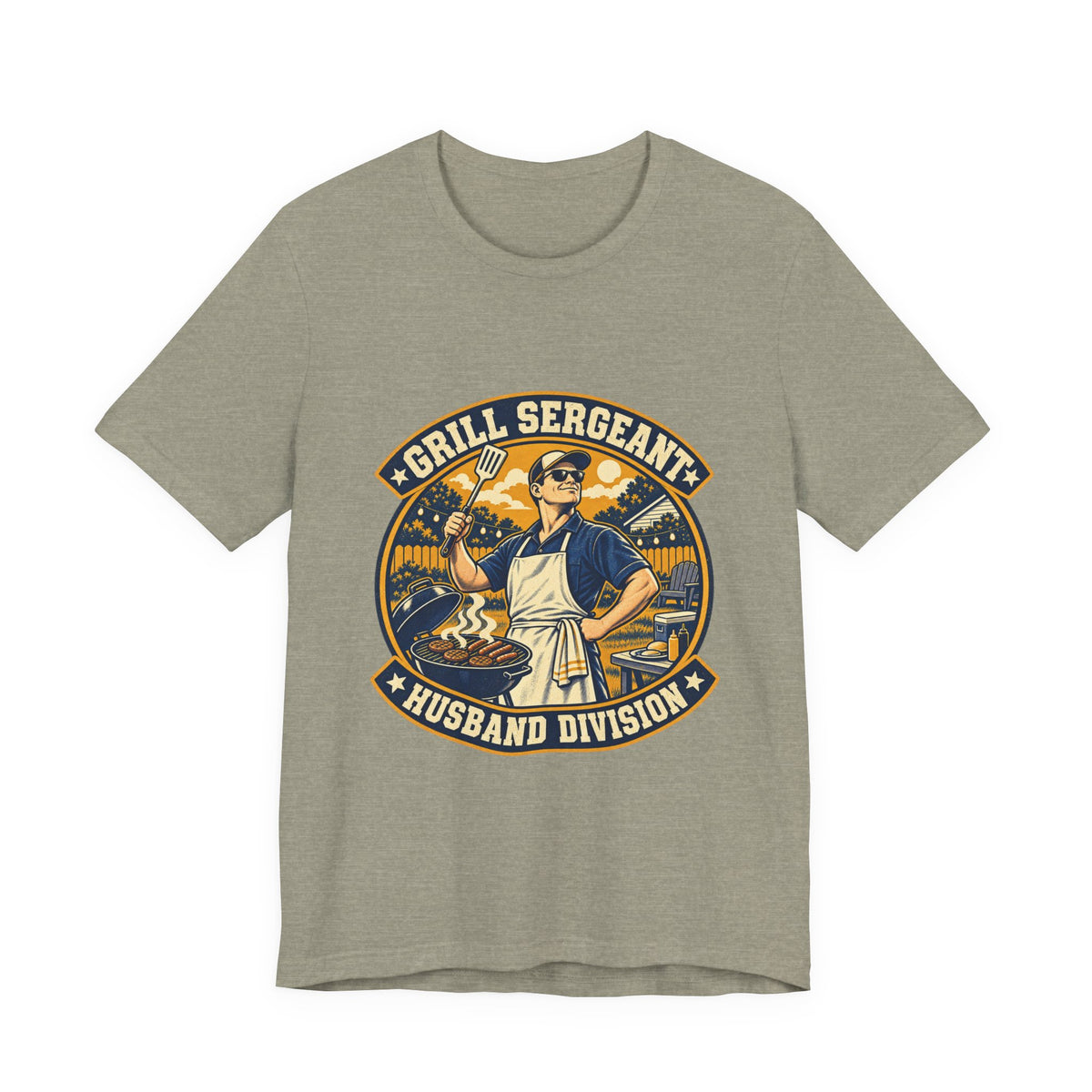 Grill Sergeant Husband Division Vintage BBQ T-Shirt