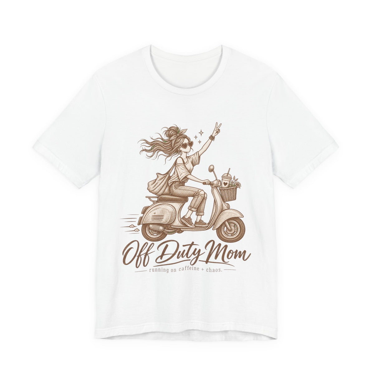 Off Duty Mom Scooter Graphic Tee — Relaxed 'Off Duty Mom' Mother's Day T‑Shirt
