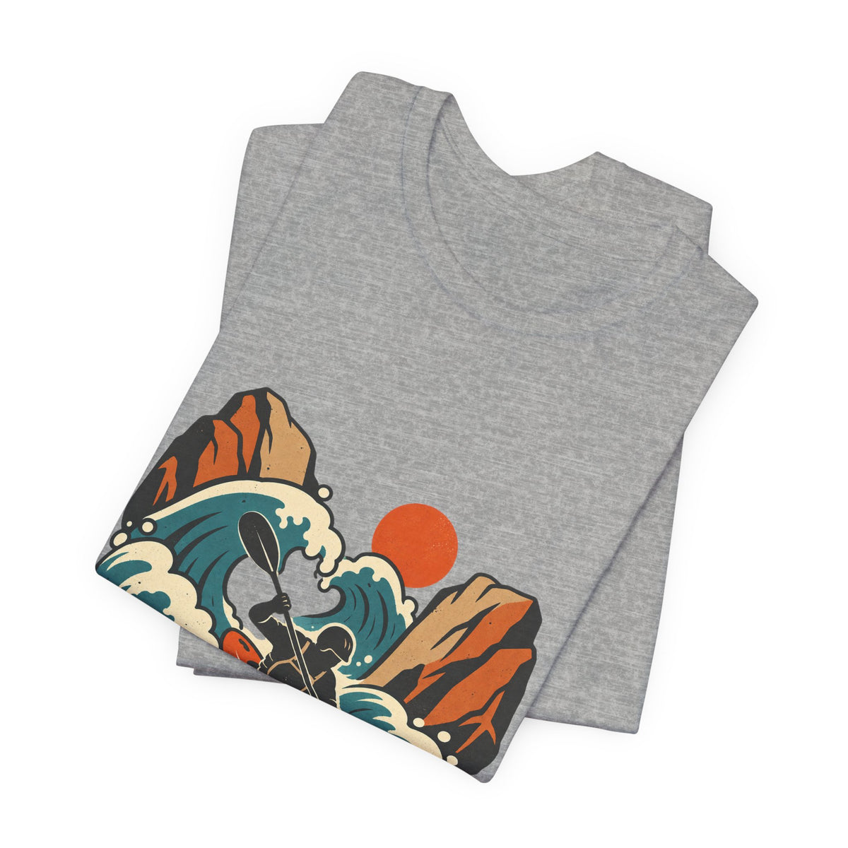 Vintage Whitewater Kayak T-Shirt — Retro Paddler Adventure Design