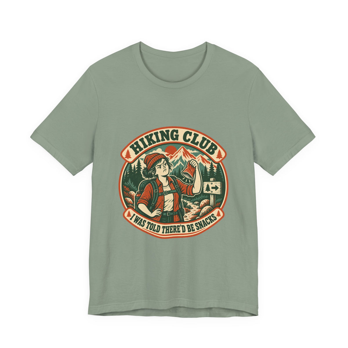 Hiking Club Snacks T-Shirt — Vintage Mountain Hiker Tee