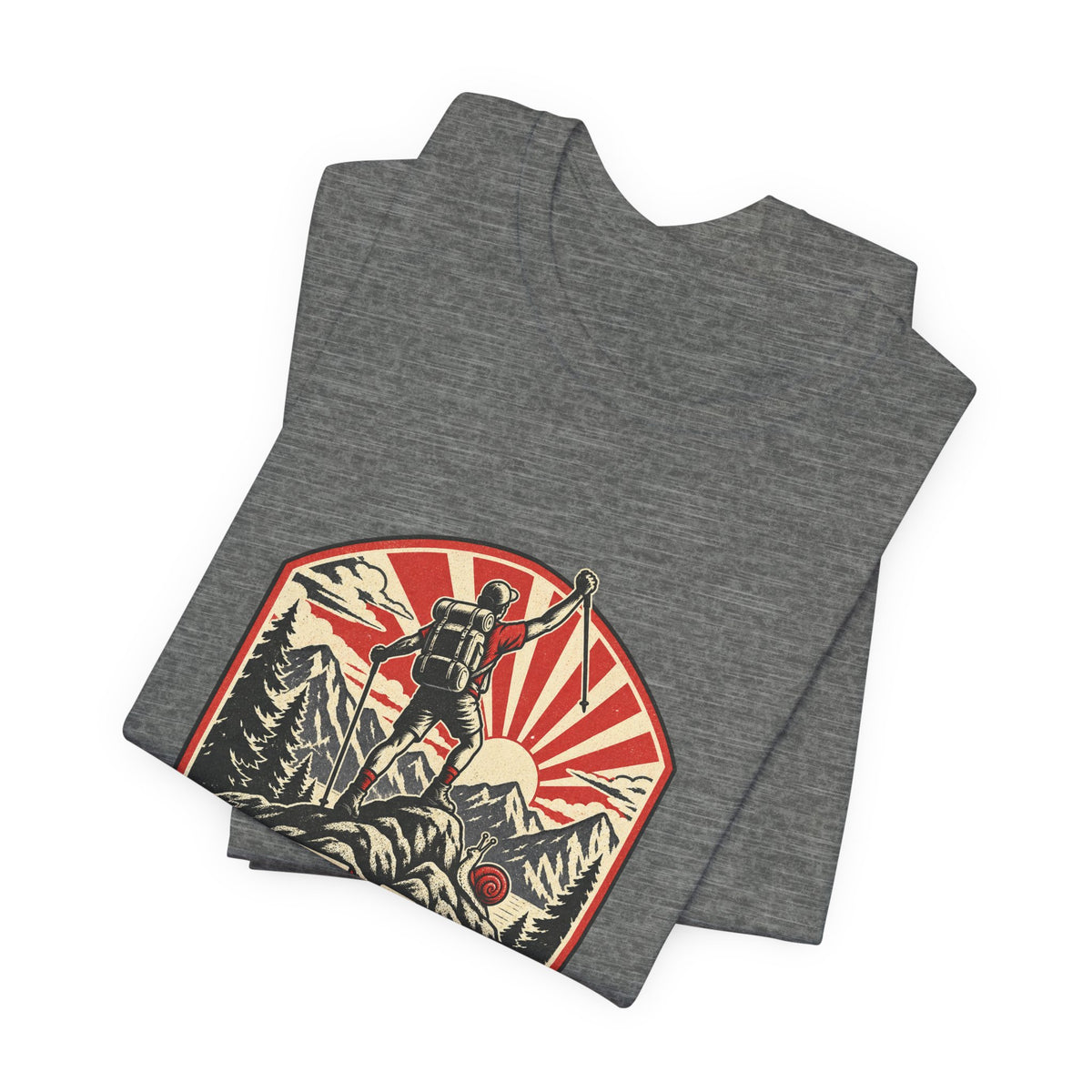 Peak Performance Questionable Pace T-Shirt — Funny Hiking Snail Vintage Mountain Tee