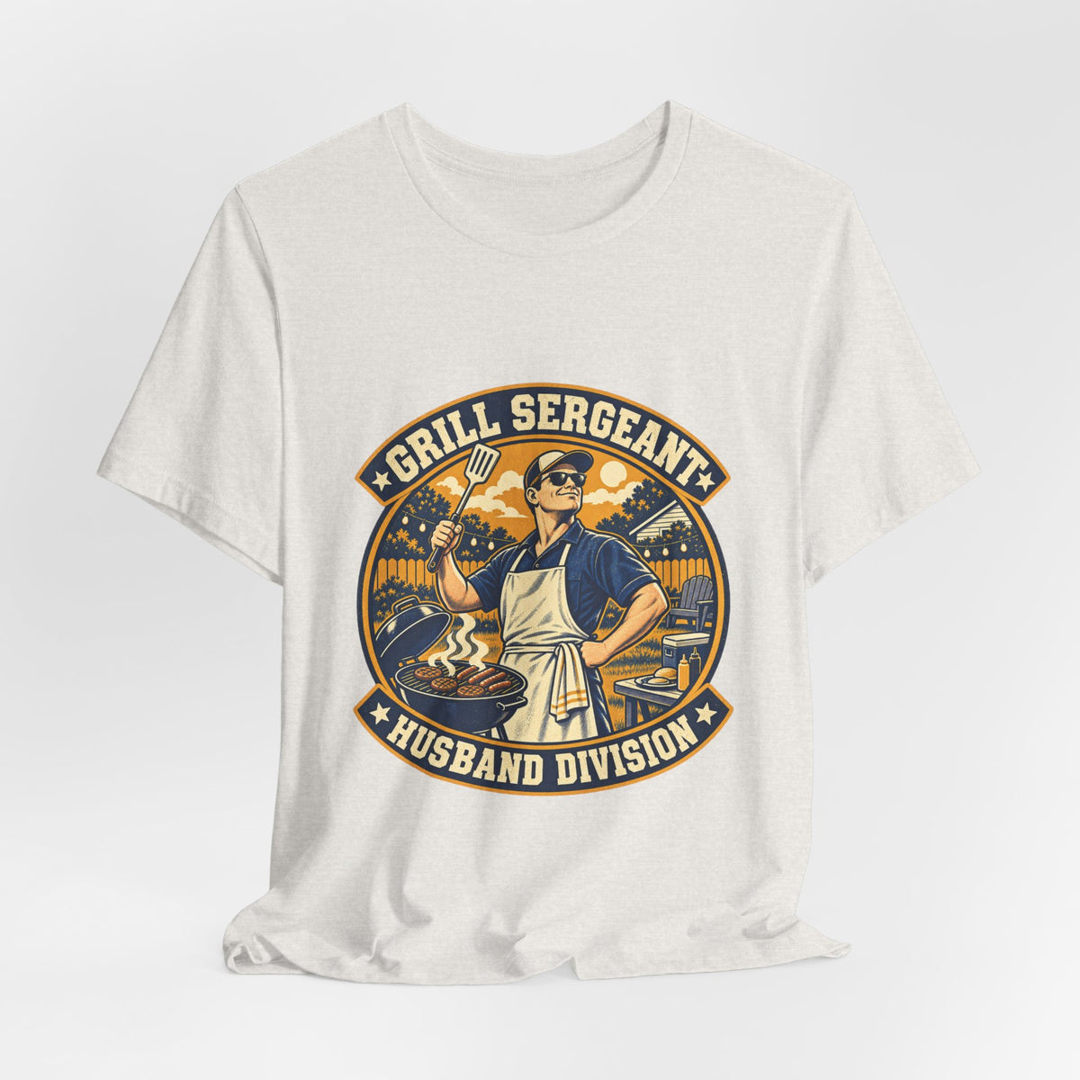 Grill Sergeant Husband Division Vintage BBQ T-Shirt