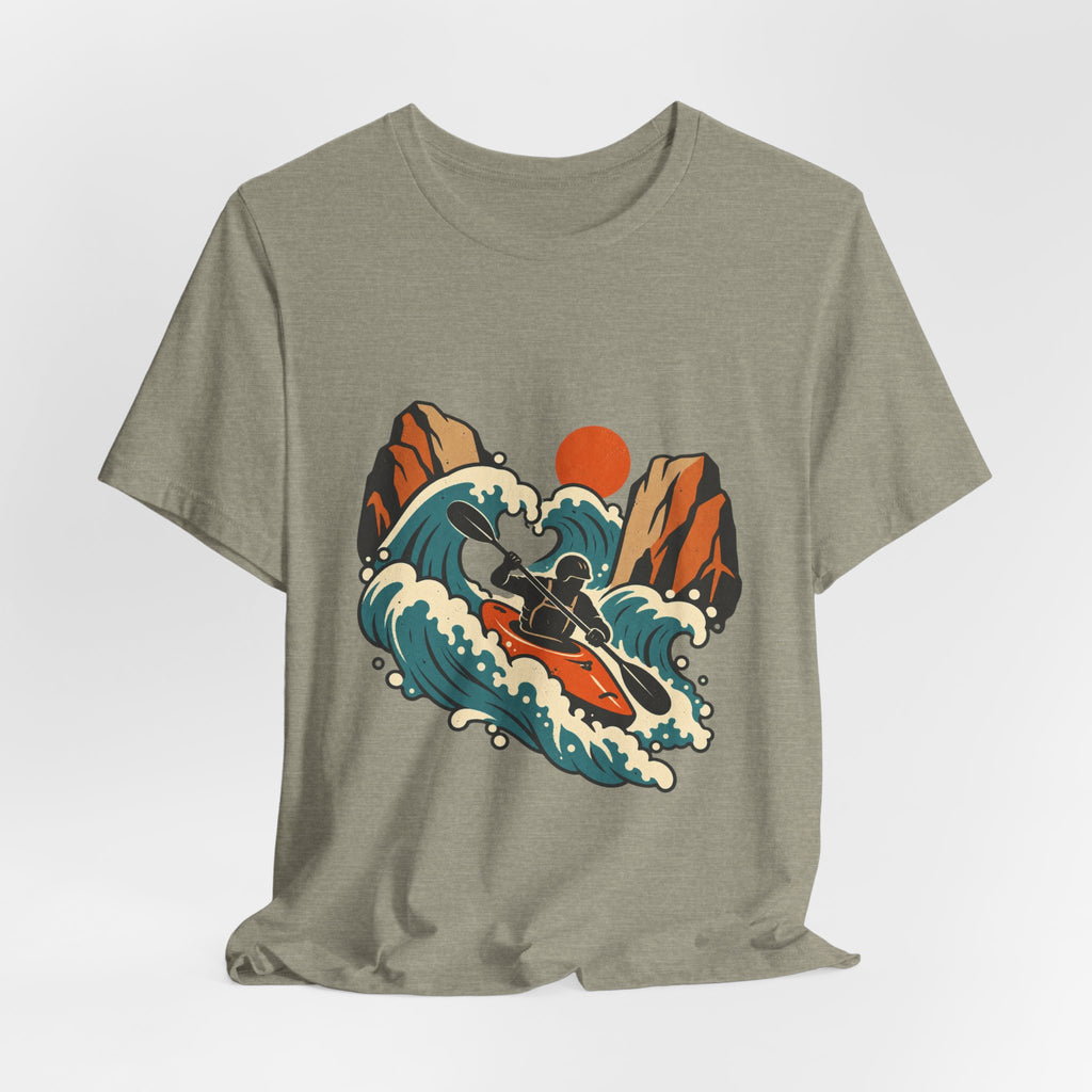 Vintage Whitewater Kayak T-Shirt — Retro Paddler Adventure Design
