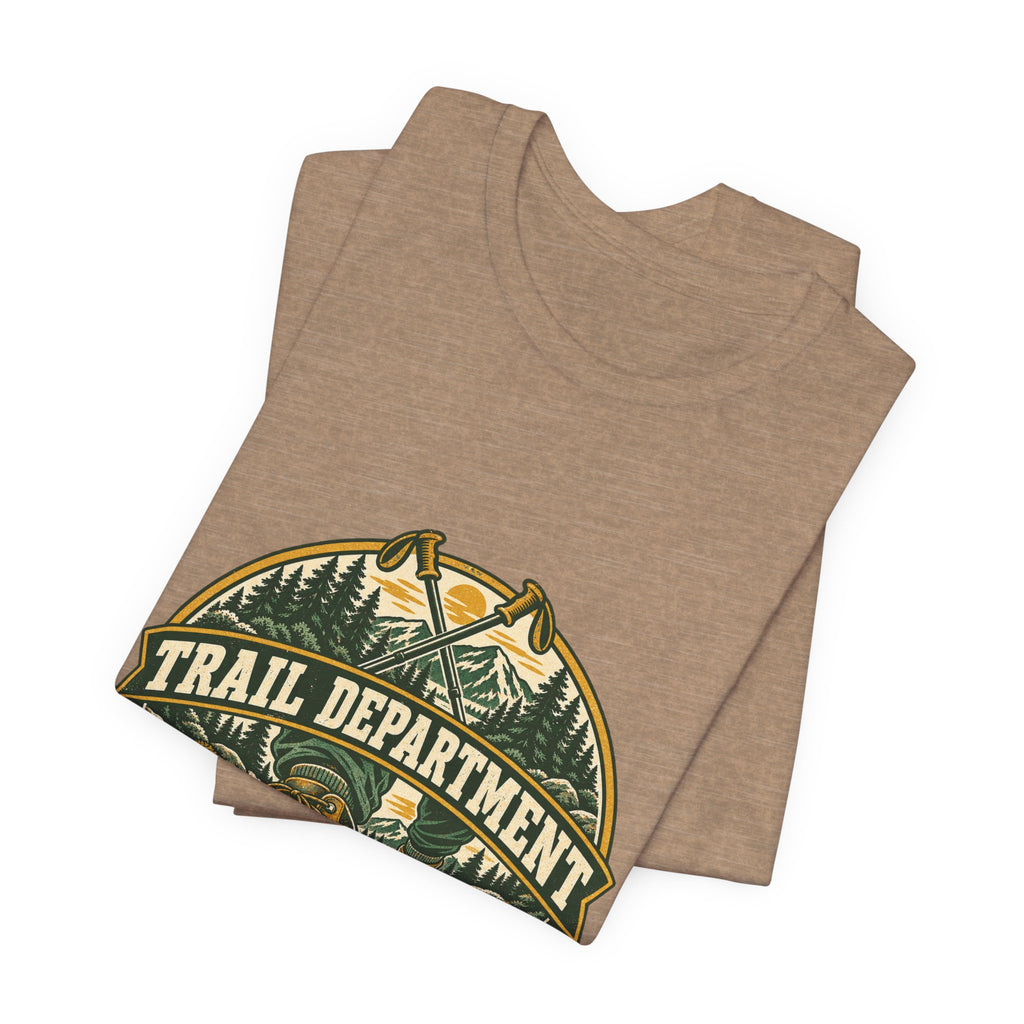 Trail Department Official Mud Inspector T-Shirt, Vintage Hiking Badge Tee