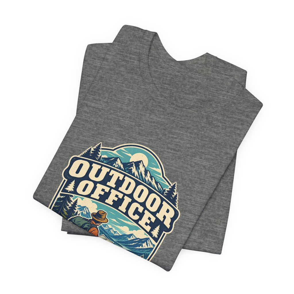 Outdoor Office T-Shirt — Open Air Closed Email Vintage Hiking and Mountain Adventure Tee